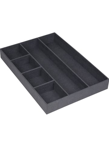 BigsoBox Organizer "Elliot" w kolorze ciemnoszarym z szufladami - 23,5 x 4 x 33 cm