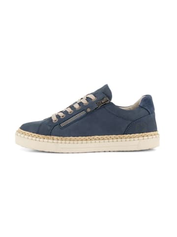 Travelin` Leren sneakers "Arras" donkerblauw