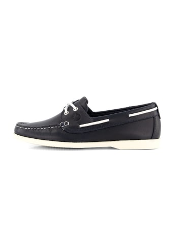 TRAVELIN' Leren mocassins "Exmouth" donkerblauw