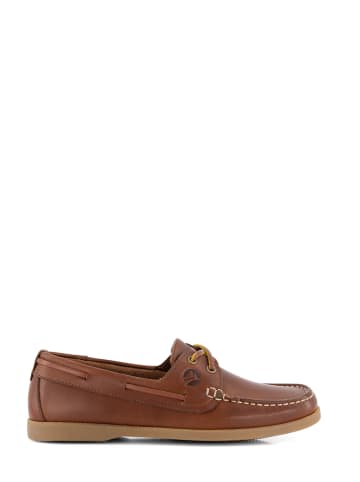 TRAVELIN' Leder-Mokassins "Exmouth" in Cognac
