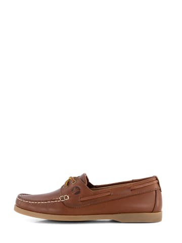 TRAVELIN' Leder-Mokassins "Exmouth" in Cognac