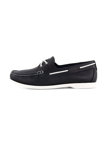 Travelin` Leren mocassins "Exmouth" donkerblauw