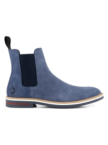 TRAVELIN' Leder-Chelsea-Boots "Newburgh" in Blau