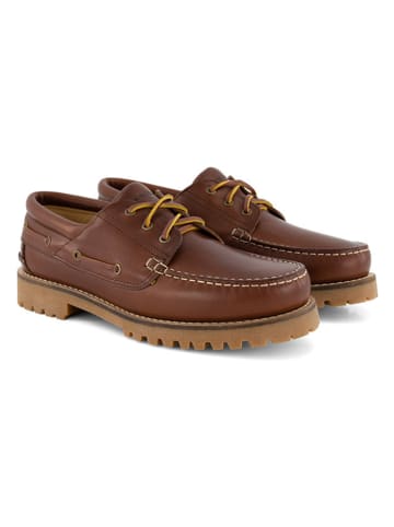 Travelin` Leren mocassins "Plymouth" lichtbruin