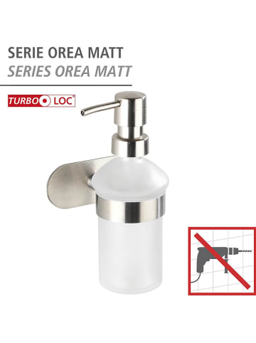 Wenko Zeepdispenser zilverkleurig/transparant - (B)10 x (H)16,5 x (D)10,5 cm