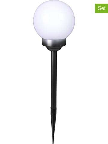 näve Solarne lampy ogrodowe LED (8 szt.) w kolorze biało-antracytowym - wys. 34 cm