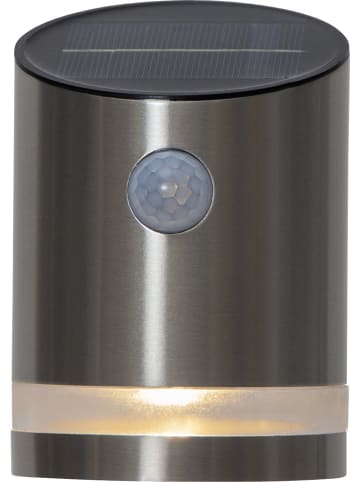 STAR Trading Roestvrijstalen ledsolarwandlamp "Venicini" - (B)8,5 x (H)12,5 cm