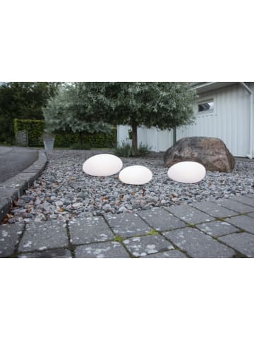 STAR Trading LED-Solar-Dekoleuchte "Globy" in Weiß - (L)32 x (B)18 cm