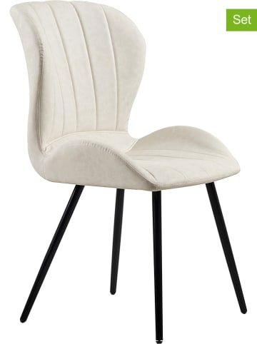 Maison Montaigne Krzesła (2 szt.) "Veltipu" w kolorze białym - 56 x 68 x 56 cm