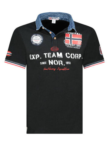 Geographical Norway Koszulka polo "Koptaine" w kolorze czarnym