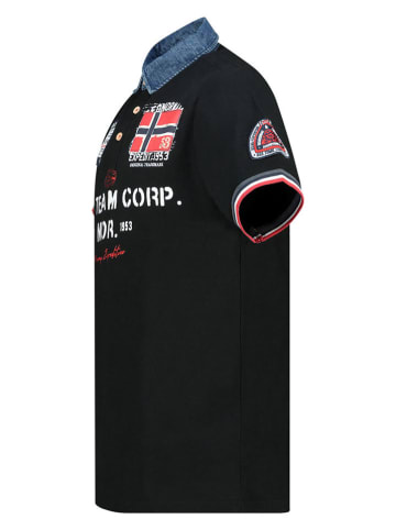 Geographical Norway Koszulka polo "Koptaine" w kolorze czarnym