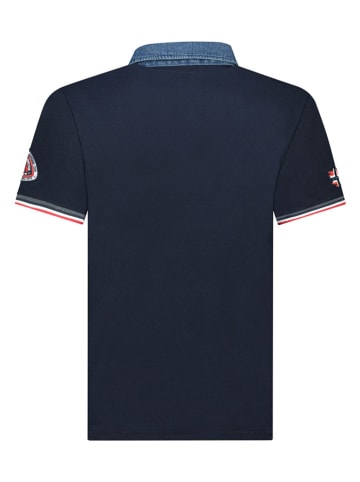 Geographical Norway Koszulka polo "Koptaine" w kolorze granatowym