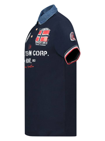 Geographical Norway Koszulka polo "Koptaine" w kolorze granatowym