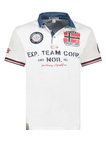 Geographical Norway Koszulka polo "Koptaine" w kolorze białym