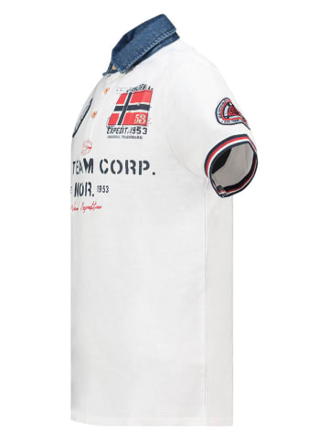 Geographical Norway Koszulka polo "Koptaine" w kolorze białym