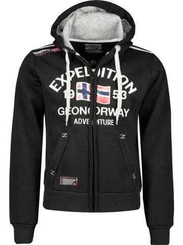 Geographical Norway Sweatvest "Flag" zwart