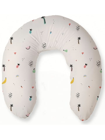 little nice things Voedingskussen "Retropical" wit - (B)150 x (H)17 x (D)25 cm