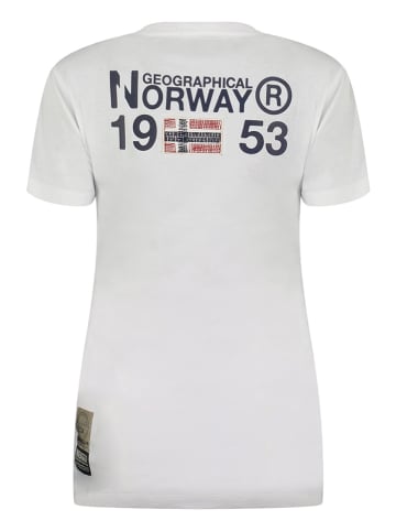 Geographical Norway Koszulka "Jarofal" w kolorze białym