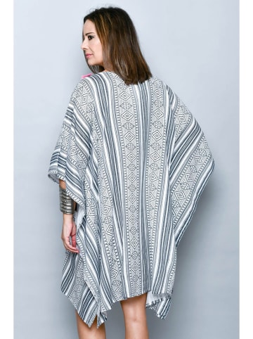 Tarifa Kleid in Weiß/ Dunkelblau