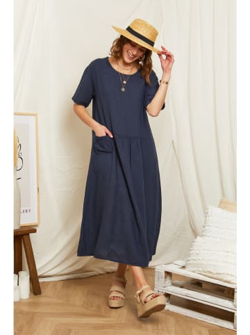 Rodier Lin Leinen-Kleid in Dunkelblau