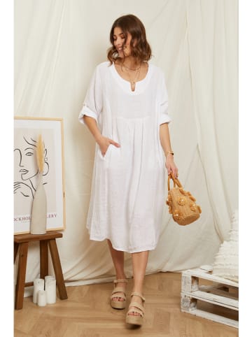Rodier Lin Leinen-Kleid in Weiß