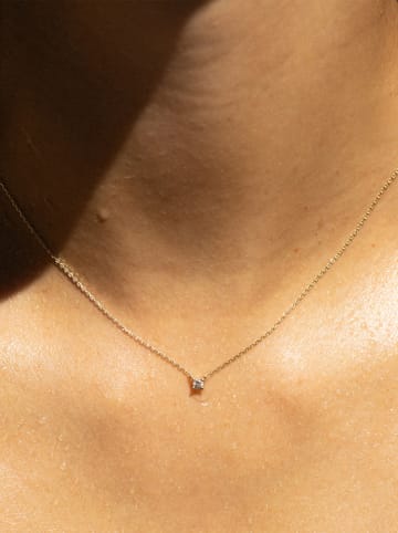 DIAMANTA Gold-Halskette "Solitaire" mit Diamant - (L)42 cm