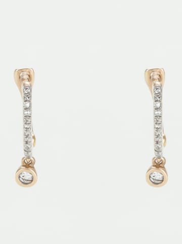 DIAMANTA Gouden creolen "Créoles bedels" met diamanten