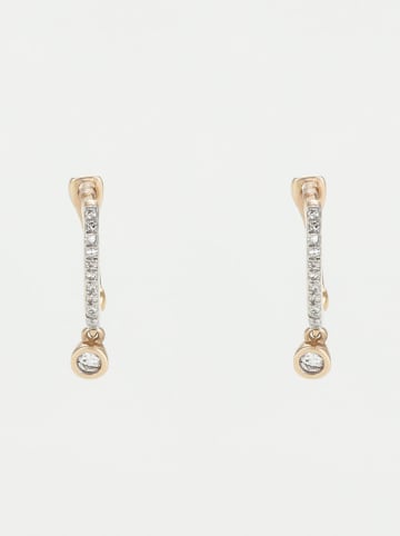 DIAMANTA Gouden creolen "Créoles bedels" met diamanten