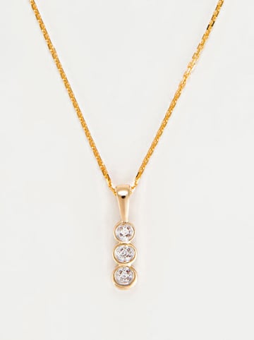 ATELIER DU DIAMANT Złota zawieszka "Mini trilogy" z diamentami