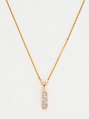 ATELIER DU DIAMANT Gouden hanger "Mini trilogy" met diamanten