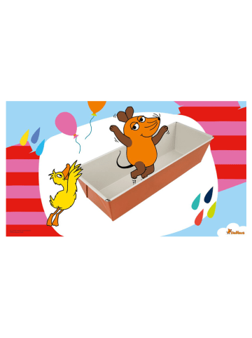 Dr. Oetker Keksówka "Mouse" w kolorze biało-pomarańczowym - 30 x 11,5 cm