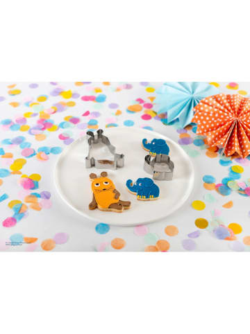 Dr. Oetker 2-delige set: roestvrijstalen uitsteekvormen "Muis & olifant" 2x 2 stuks