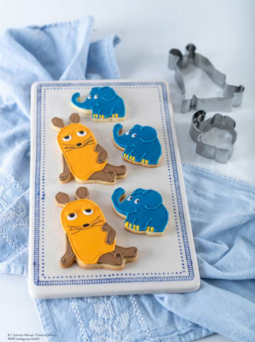 Dr. Oetker Wykrawacze (4 szt.) "Mouse & Elephant" ze stali szlachetnej do ciastek