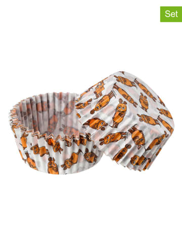 Dr. Oetker 2-delige set: papieren bakvormpjes "Muis" oranje/wit - 2x 50 stuks