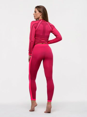 Anaissa 2-częściowy zestaw w kolorze różowym - top funkcyjny, legginsy funkcyjne