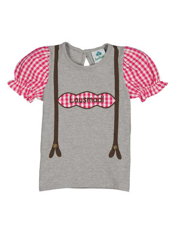 Isartrachten Traditioneel shirt grijs/roze