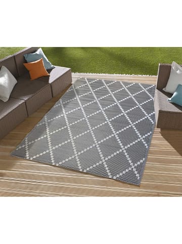 Nazar Indoor/ Outdoor-Teppich "Scoobi" in Grau/ Weiß