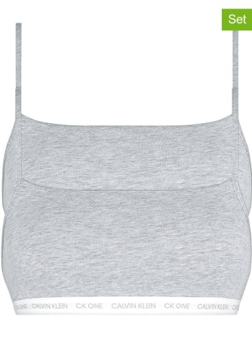 Calvin Klein 2er-Set: Bustiers in Hellgrau
