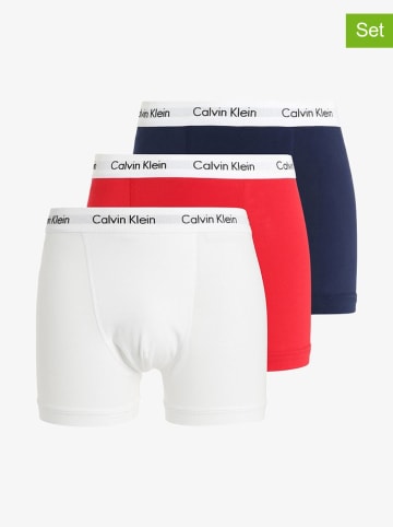 CALVIN KLEIN UNDERWEAR 3-delige set: boxershorts wit/rood/donkerblauw