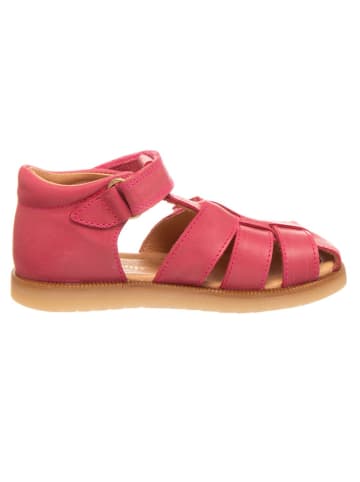 POM POM Leder-Halbsandalen in Pink