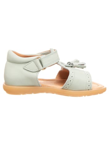 POM POM Leren sandalen mintgroen