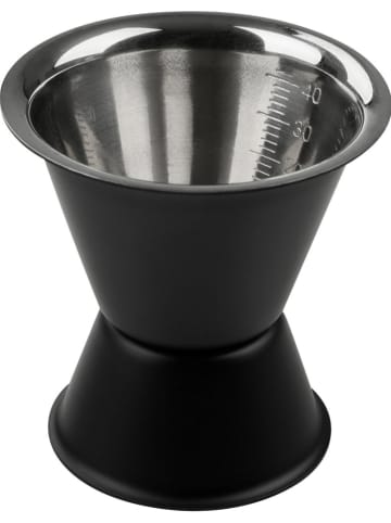 Fackelmann Cocktailmaatbeker "Specter" zwart - Ø 6 cm