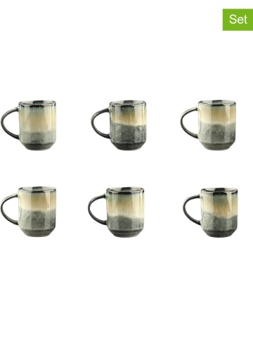 Björn 6er-Set: Kaffeetassen "Genesis" in Grau/ Beige - 400 ml
