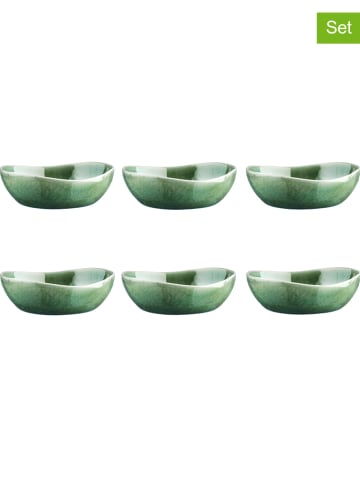 Björn 6-delige set: ontbijtkommen "Magma" groen - Ø 18,5 cm