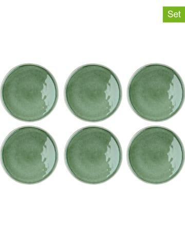Björn 6-delige set: dinerborden "Magma" groen - Ø 27 cm