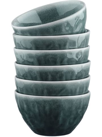 Björn 6-delige set: serveerkommen"Moon" petrol - Ø 11,5 cm