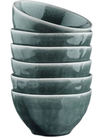 Björn 6-delige set: ontbijtkommen "Moon" petrol - Ø 14,5 cm