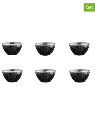 Björn 6-delige set: serveerschalen "Moon" zwart - Ø 11,5 cm