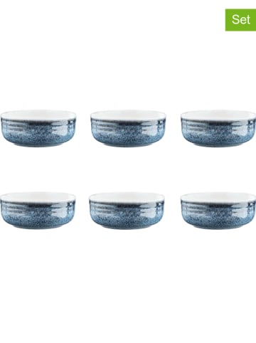 Björn 6-delige set: ontbijtkommen "Cosmos" blauw - Ø 15,5 cm