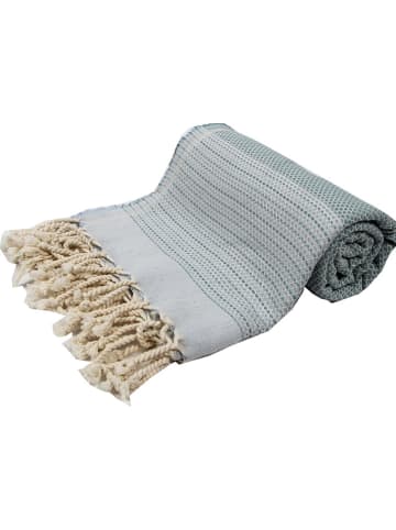 Samimi Hamamdoek mintgroen/lichtblauw - (L)180 x (B)100 cm